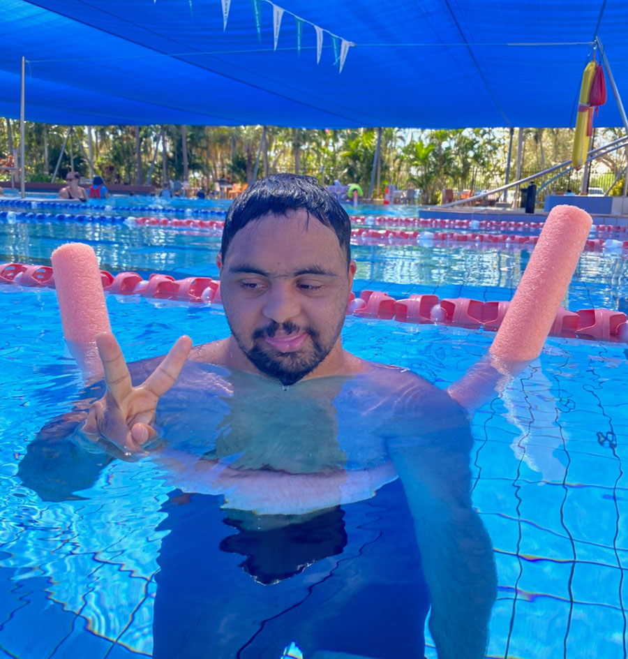 Resident of NWSIL swimming at BRAC Pool centre